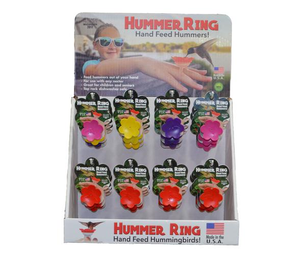 24 Piece Hummer Ring Display Multi-Color