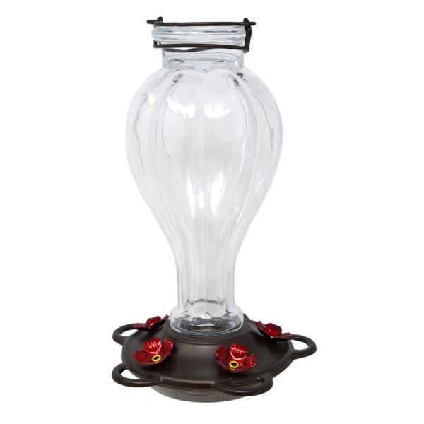 Clear Glass Balloon Hummingbird Feeder