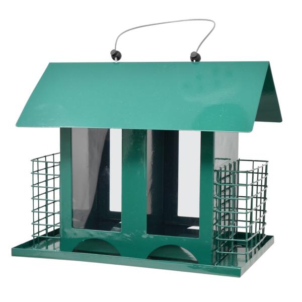 Double Option Metal Suet & Seed Feeder