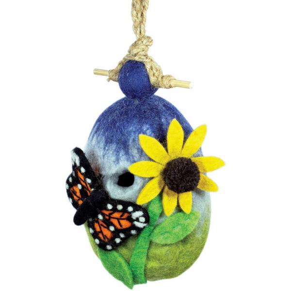 Butterfly Garden Felt Birdhouse