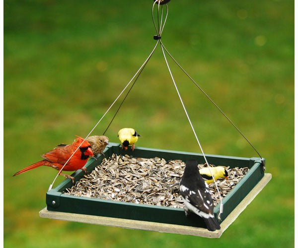 12.5 Inch Hanging Platform Feeder Hunter Driftwood