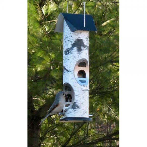 Birch Log Mixed Seed Feeder