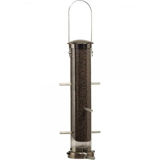 Thistle Tube Medium Brushed Nickel Quick Clean Base