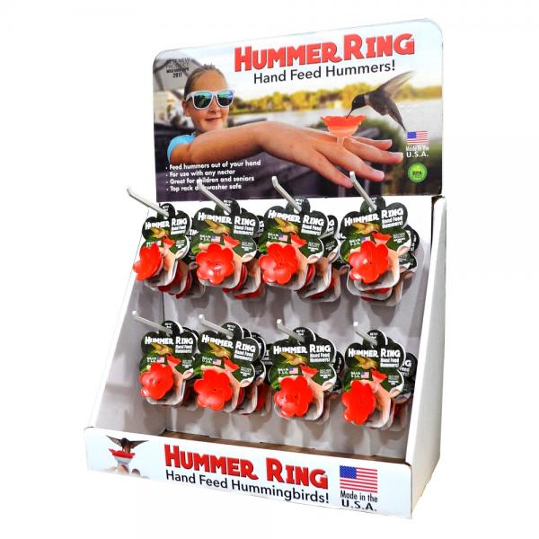 24 Piece Red Hummer Ring Display