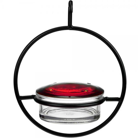 Recycled Glass 7.25 Inch Sphere Hummingbird Feeder
