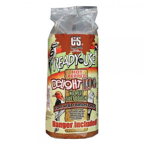 Ready to Use Hot Pepper Delight No Melt Suet Log 1 lb Plus Freight
