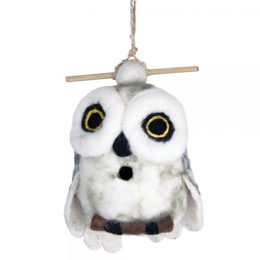 Snowy Owl Felt Bird House