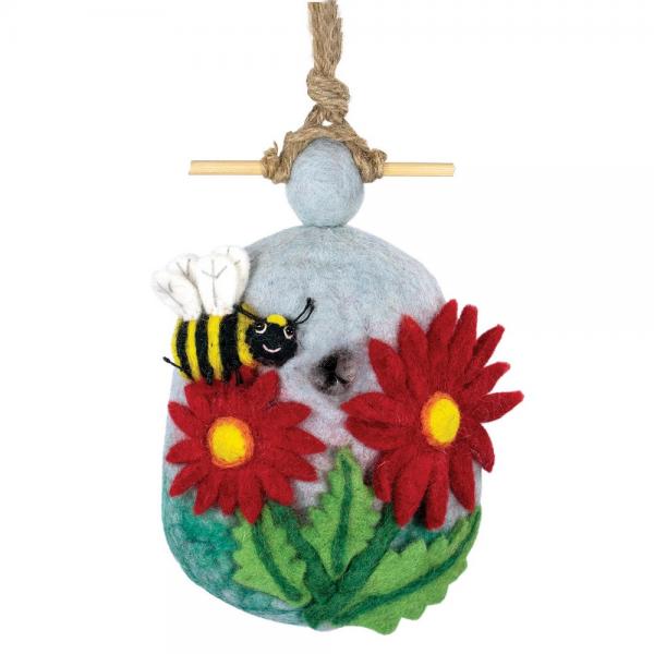 Bumble Bee Felt Birdhouse