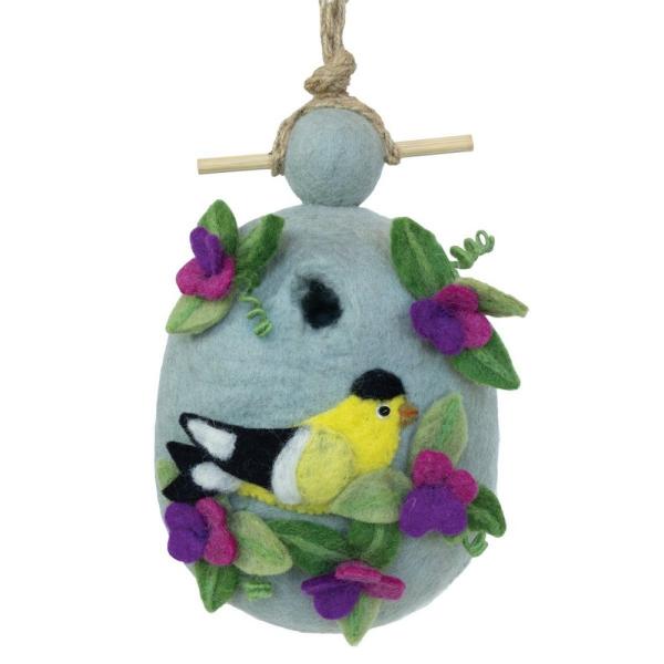Goldfinch Felt Birdhouse