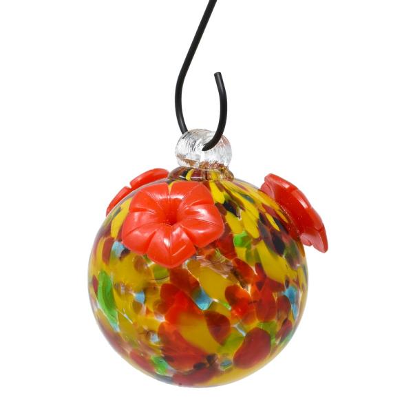 Summer Shades Glass Hummingbird Feeder