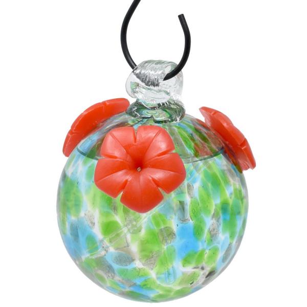 Ocean Shades Glass Hummingbird Feeder
