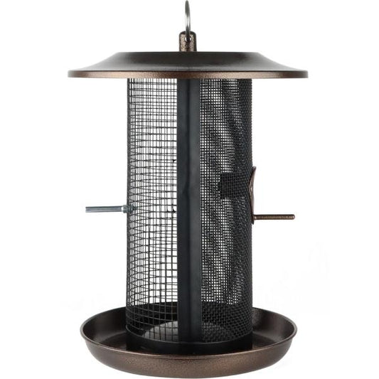 Beloved Bronze Dual-Chamber Metal Mesh Bird Feeder