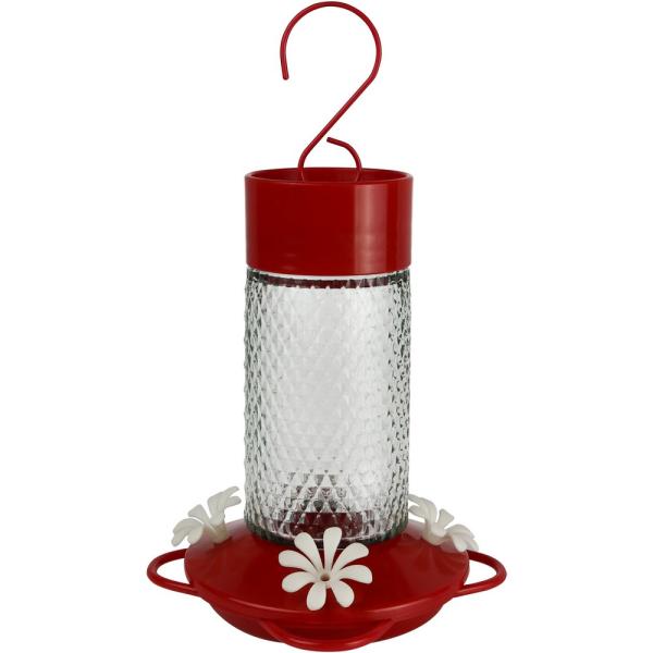 Charming Cherry Glass Hummingbird Feeder 13oz