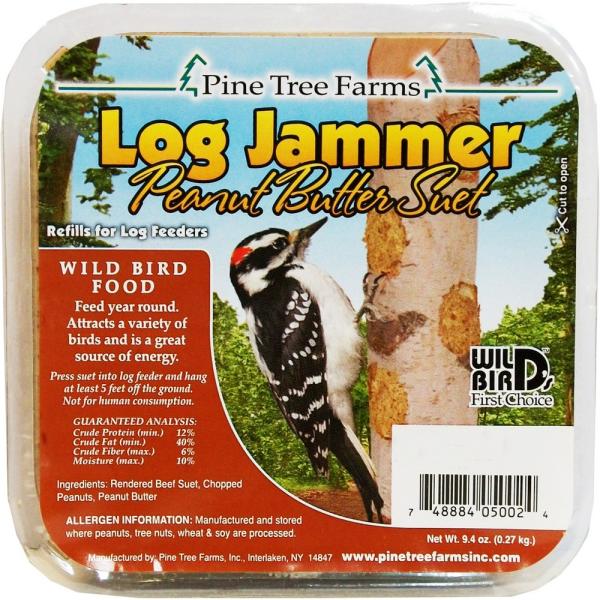 9.4oz Log Jammers Peanut Suet 3 Pack Plus Freight