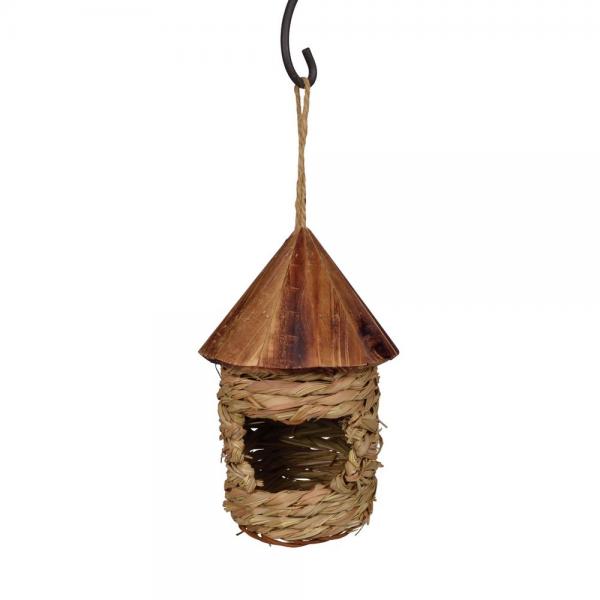 Small Hanging Grass Twine House with Roof
