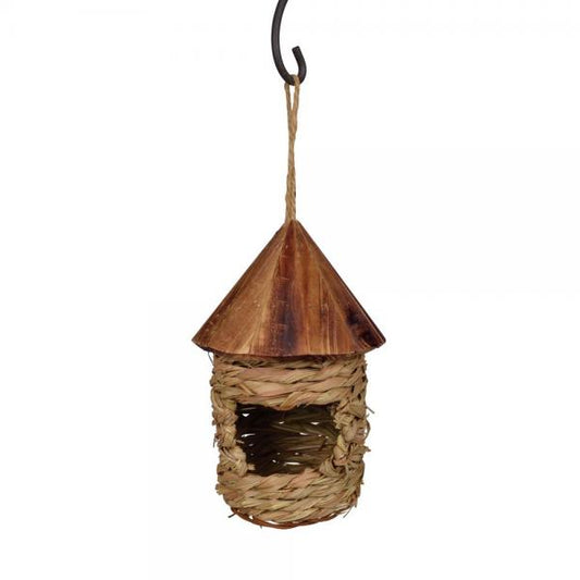 Small Hanging Grass Twine House with Roof