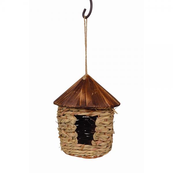 Large Hanging Grass Twine House with Roof