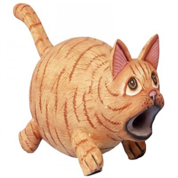 Big Mouth Orange Tabby Cat Bird House