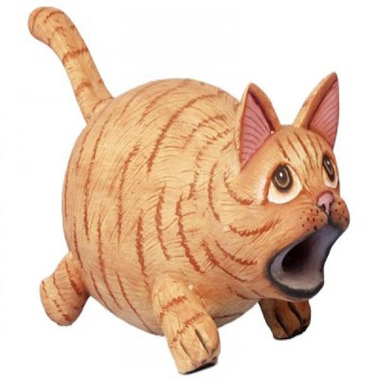 Big Mouth Orange Tabby Cat Bird House