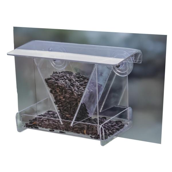 Clear View Hopper Mirrored Window Feeder