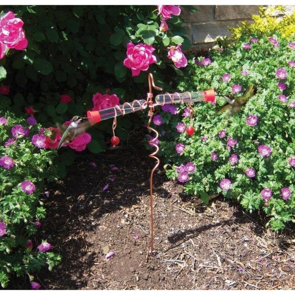 Flower Pot Two Tube Feeder