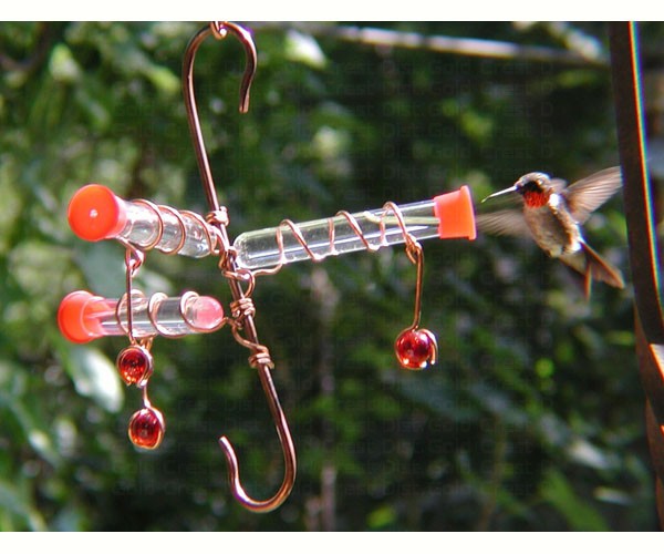 Whimsy Three Hummingbird Feeder