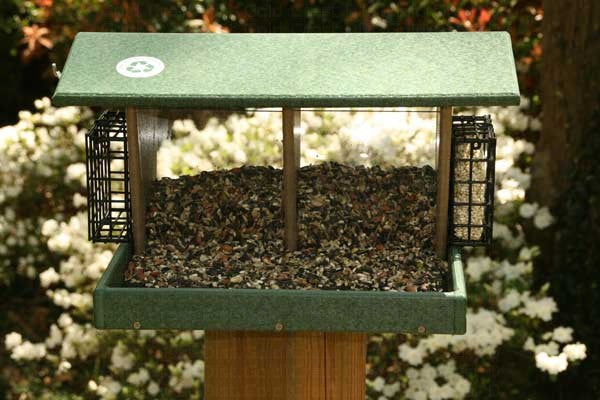 Large Double Hopper Feeder in Hunter Driftwood