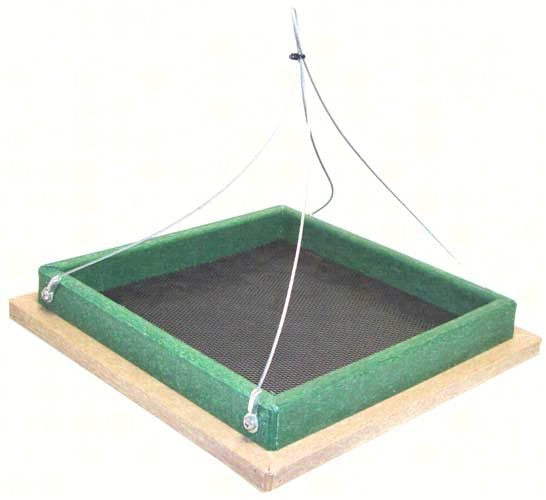 10.5 Inch Small Green Hanging Platform Feeder