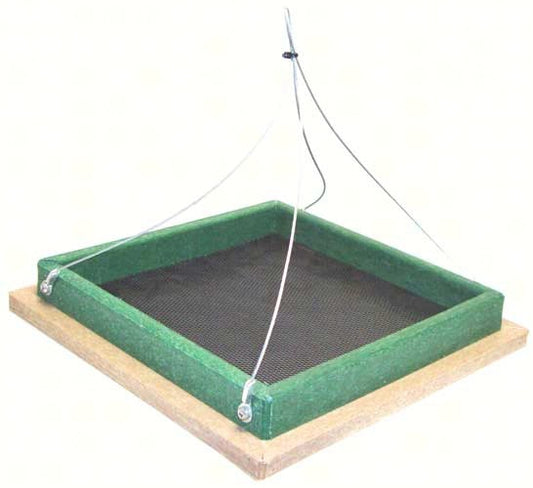 10.5 Inch Small Green Hanging Platform Feeder