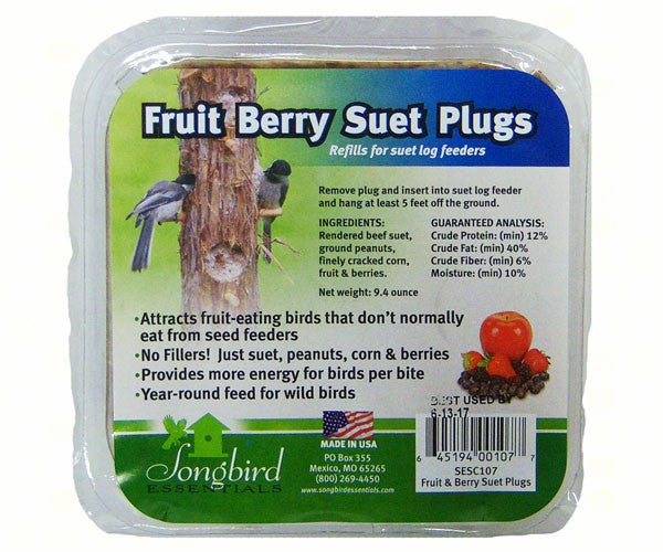 Songbird Suet Plugs Fruit Berry
