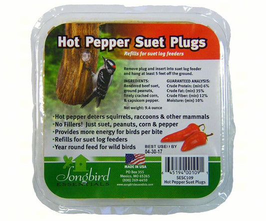 Songbird Suet Plugs Hot Pepper