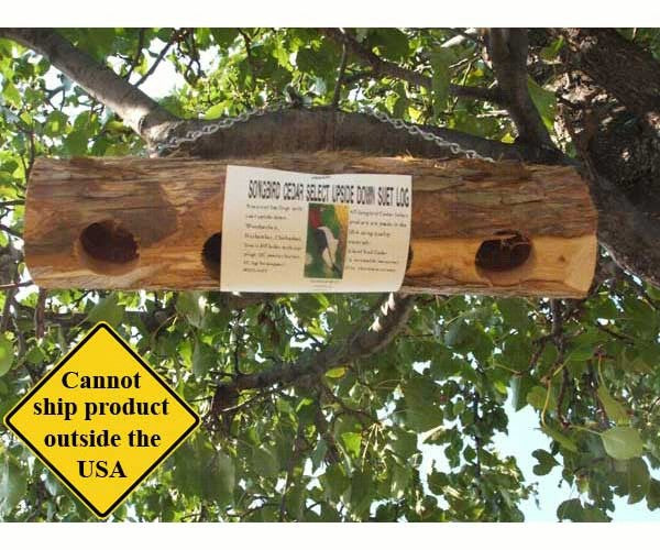Suet Log Upside Down Feeder