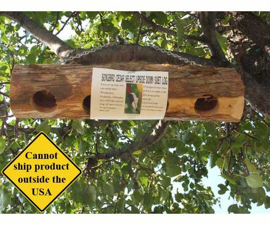 Suet Log Upside Down Feeder