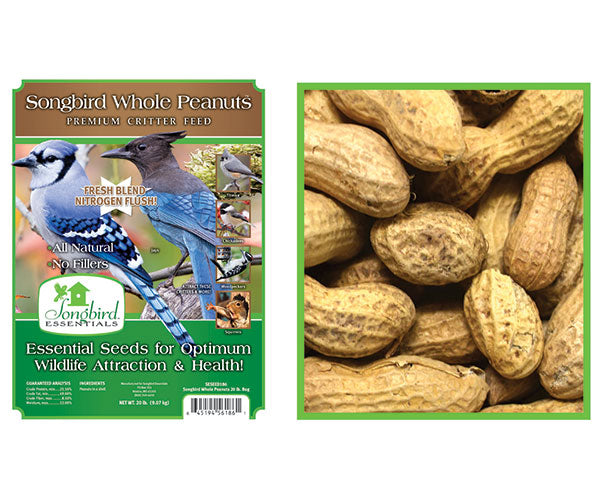 Songbird Whole Peanuts 5lb bag plus freight