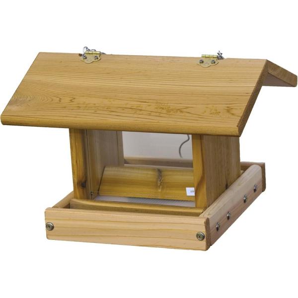 Small Hanging Hopper Feeder with Plastic Floor
