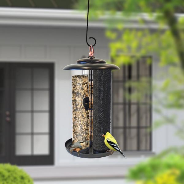 Modern Farmhouse Triple Tube Mixed Seed Feeder