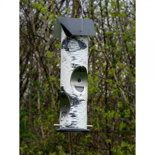 Birch Log Thistle Seed Feeder