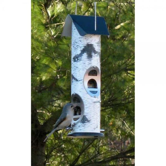 Birch Log Mixed Seed Feeder